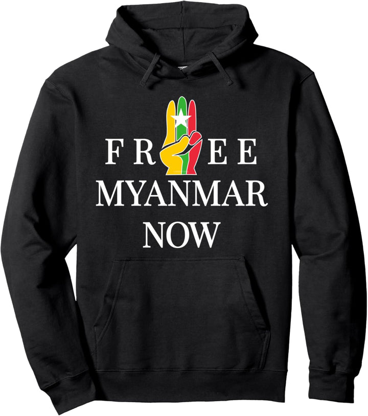 Befreie Myanmar Three Finger Salute Pullover Hoodie