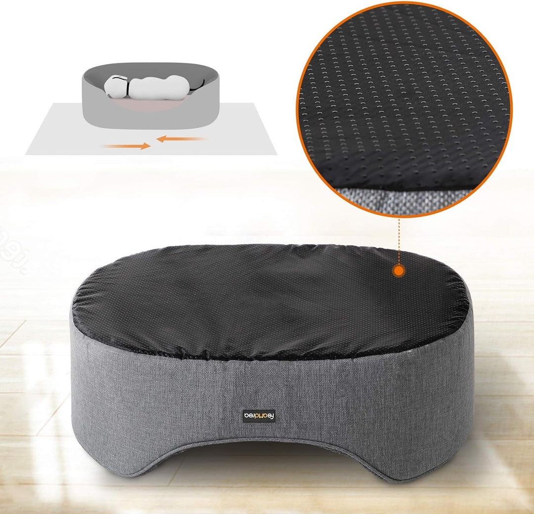 Feandrea Hundebett, Hundekorb, Wendekissen, 83 x 63 x 27 cm, grau PGW32GG Grau L 83 x B 63 x H 27 cm