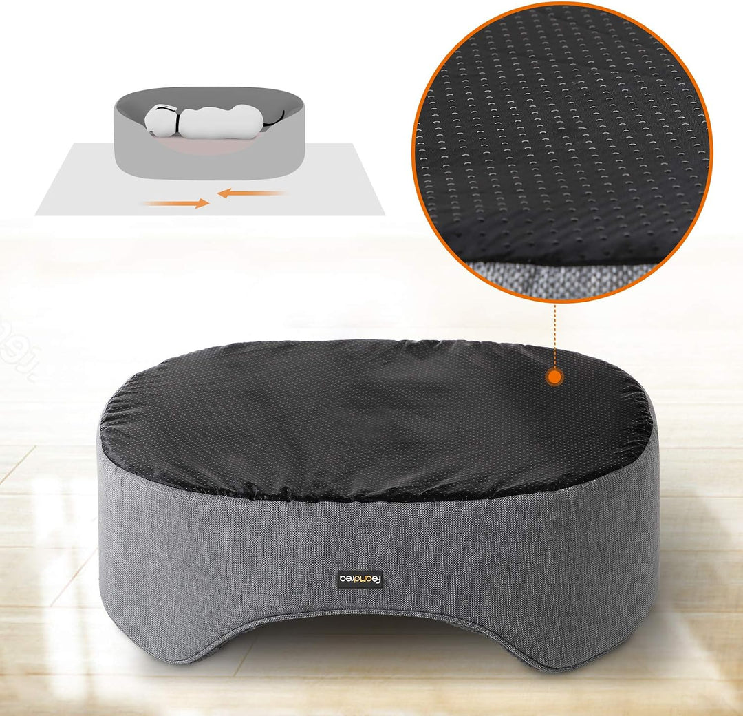 Feandrea Hundebett, Hundekorb, Wendekissen, 83 x 63 x 27 cm, grau PGW32GG Grau L 83 x B 63 x H 27 cm