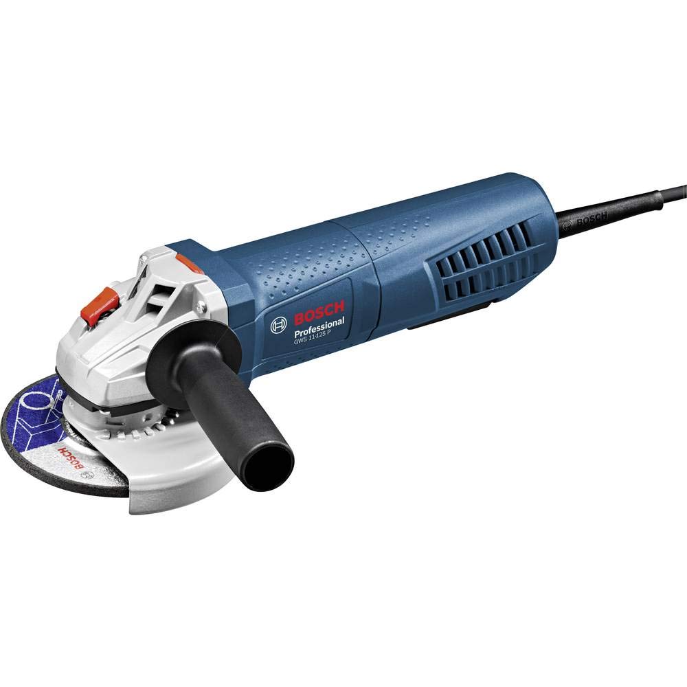Bosch Professional GWS 11-125 P 0601792202 Winkelschleifer 125mm 1100W, Dunkelblau, Silber, Schwarz,