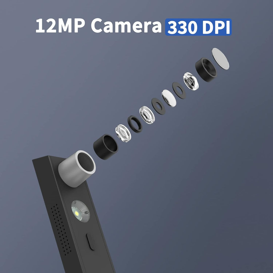 CZUR Lens Pro Tragbarer Dokumentenscanner, 12 MP/330 DPI, schneller Scanner Papierschutz kein Stau/k