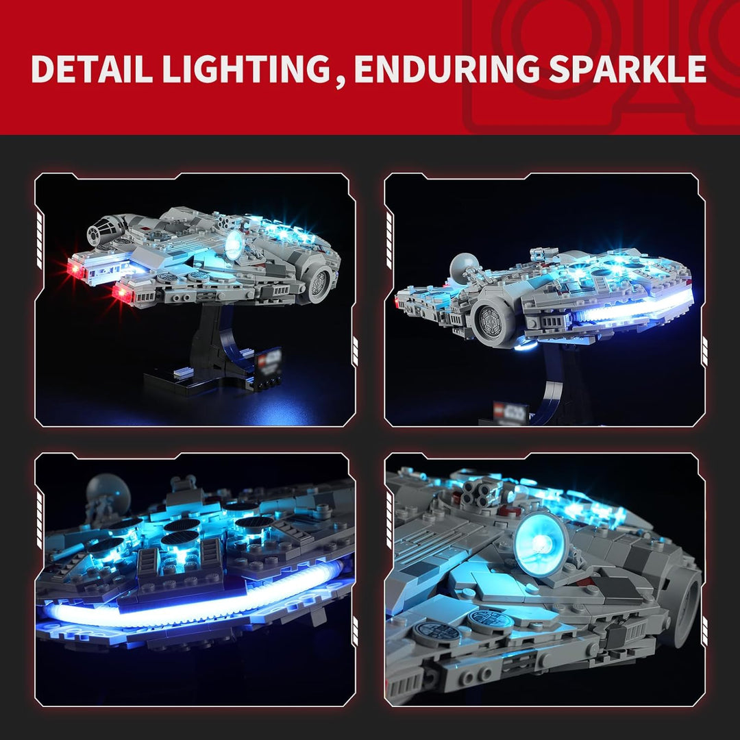 BRIKSMAX Led Licht für Lego Millennium Falcon 75375 - Compatible with Lego Star Wars Bausteinen Mode