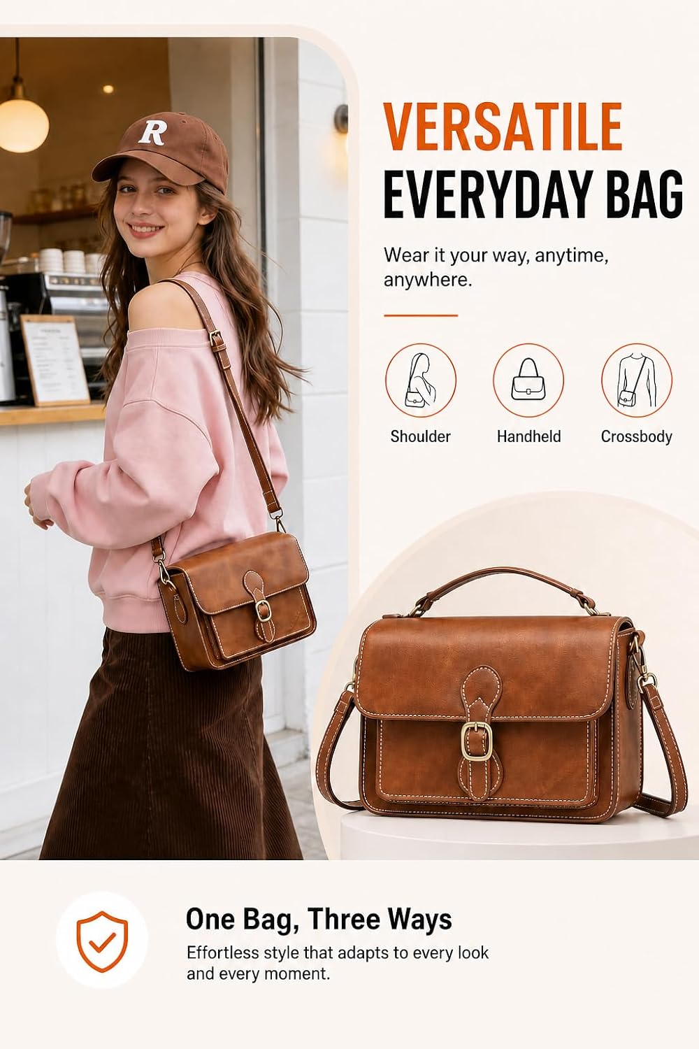 Cwatcun Kameratasche Kamera Umhängetasche Kompaktkamera Tasche Wasserdicht Retro Kompatibel für Cano