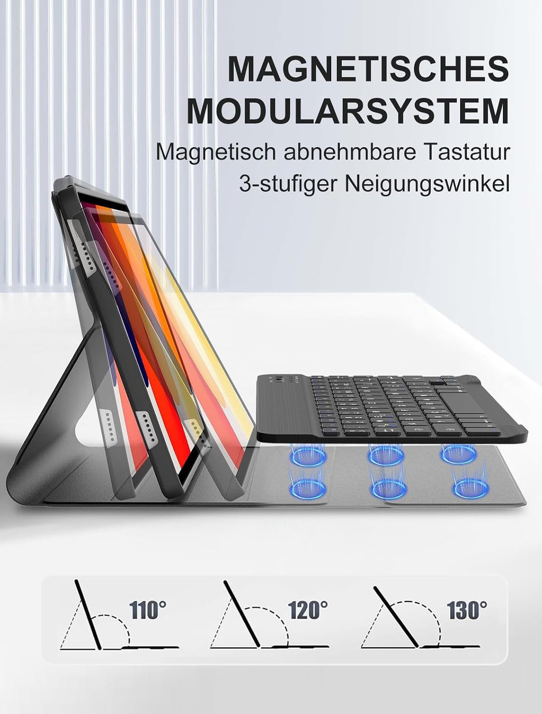 JADEMALL Für Xiaomi Redmi Pad SE 11" (2023) Hülle mit Tastatur QWERTZ | Für Xiaomi Redmi Pad SE 11 Z