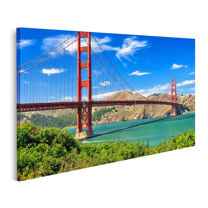 islandburner Bild auf Leinwand Golden Gate Bridge Tag Landschaft Bilder Wandbilder Poster Leinwand 1