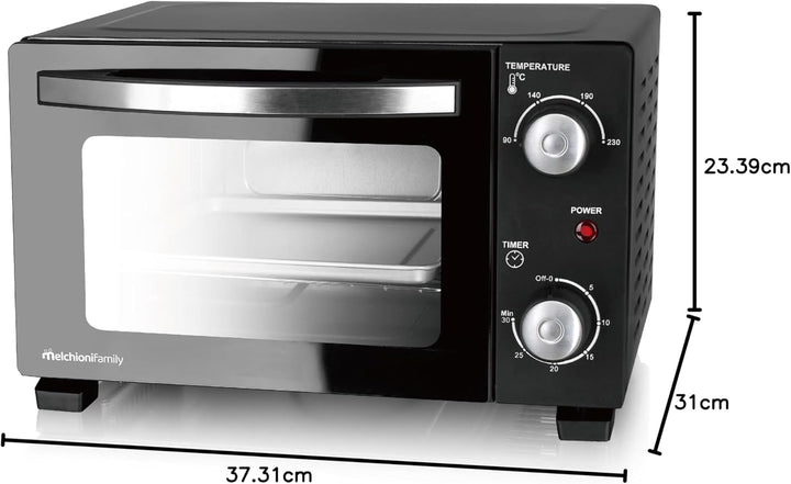 Melchioni Family | Elektro-Ofen Modell DEVIL 11 mit 11 Litern Kapazität, Temperatur einstellbar bis