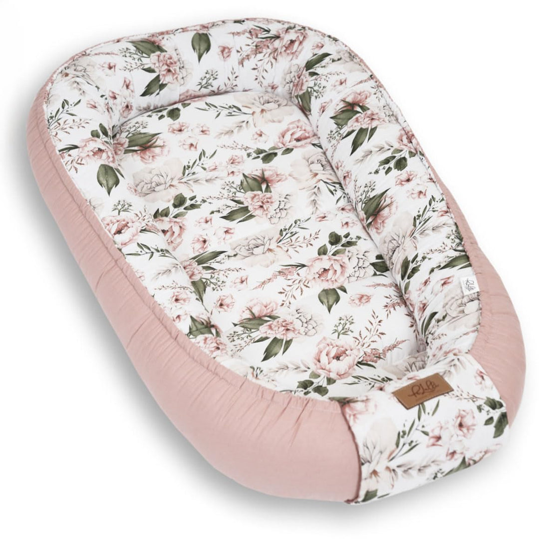 PaLulli® Extra Grosses Babynest 100x60 cm Baumwolle | Beidseitig nutzbares Kuschelnest für Babys | H