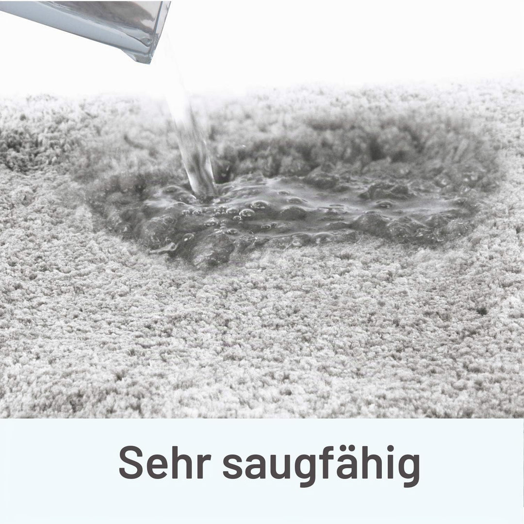 FCSDETAIL rutschfeste, Hochflor Badteppiche 60X90 cm, Maschinenwaschbare Badematte, Badvorleger mit