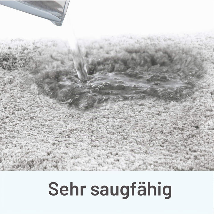 FCSDETAIL rutschfeste, Hochflor Badteppiche 60X90 cm, Maschinenwaschbare Badematte, Badvorleger mit