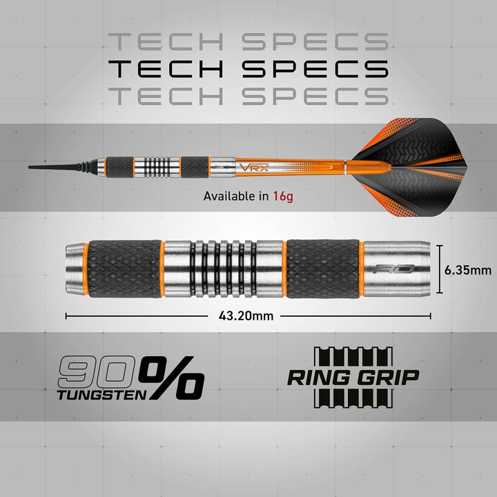RED DRAGON Amberjack Series Softip Profi Dartpfeile 18 Gram Darts Set mit Flights und Schäfte Amberj