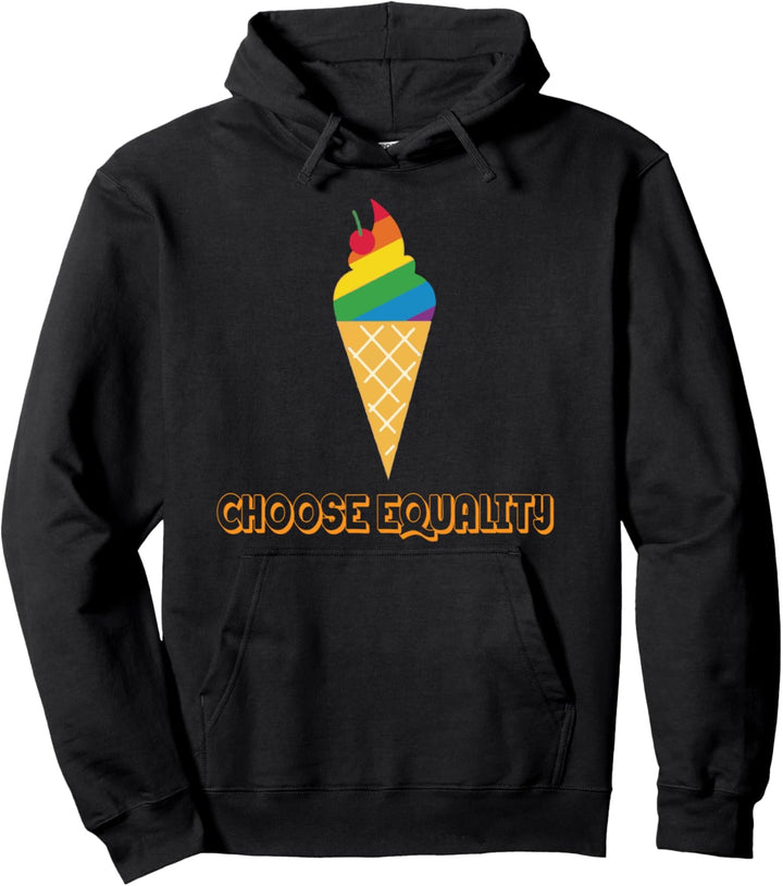 Chosse Equality CSD Eis LGBT Rainbow Ice Cream Pullover Hoodie