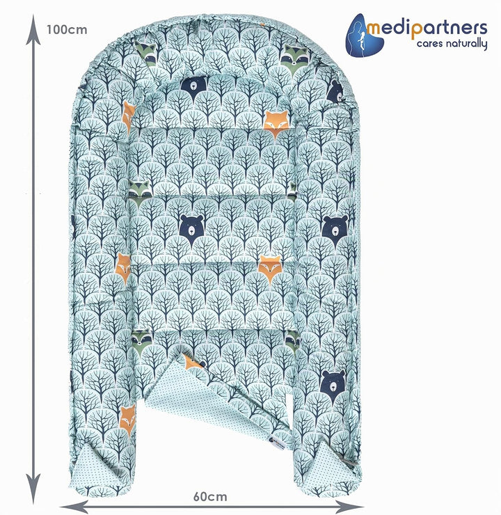 Medi Partners 5 teilig Babynestchen Set Babynest 100x60x15 herausnehmbarer Einsatz Bett Kuschelnest
