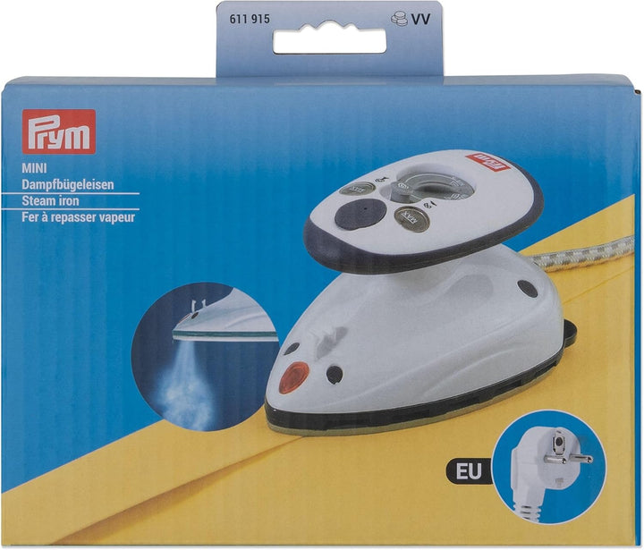 Prym 611915 Dampfbügeleisen Mini, Reisebügeleisen mit Zubehör , 1er Pack
