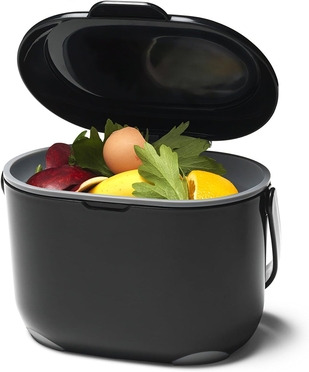 Addis Komposteimer für die Küche, 2,5 l, schwarz / grau, 2.5L, Schwarz / Grau