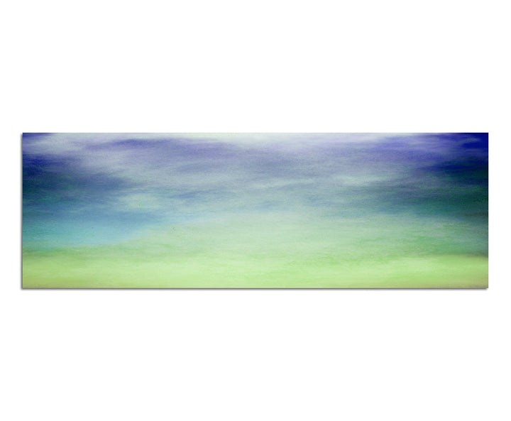Paul Sinus Art Panoramabild auf Leinwand und Keilrahmen 150x50cm Nebel Wolken Dunst Grunge abstrakt