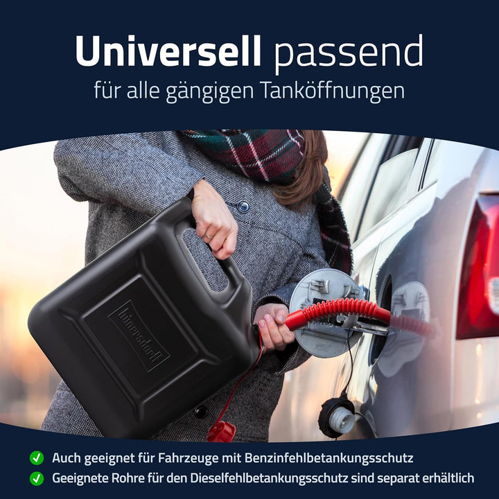 hünersdorff Kraftstoff-Kanister 862800 COMPACT 10l für Benzin, Diesel und andere Gefahrgüter, UN-Zul