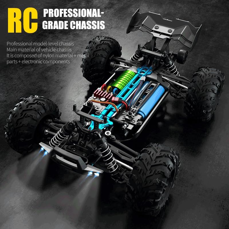 X-Verse 16101PRO 70KM/H Ferngesteuertes Auto Bürstenloser, 1:16 RC Auto Hohe Geländewagen Offroad Re