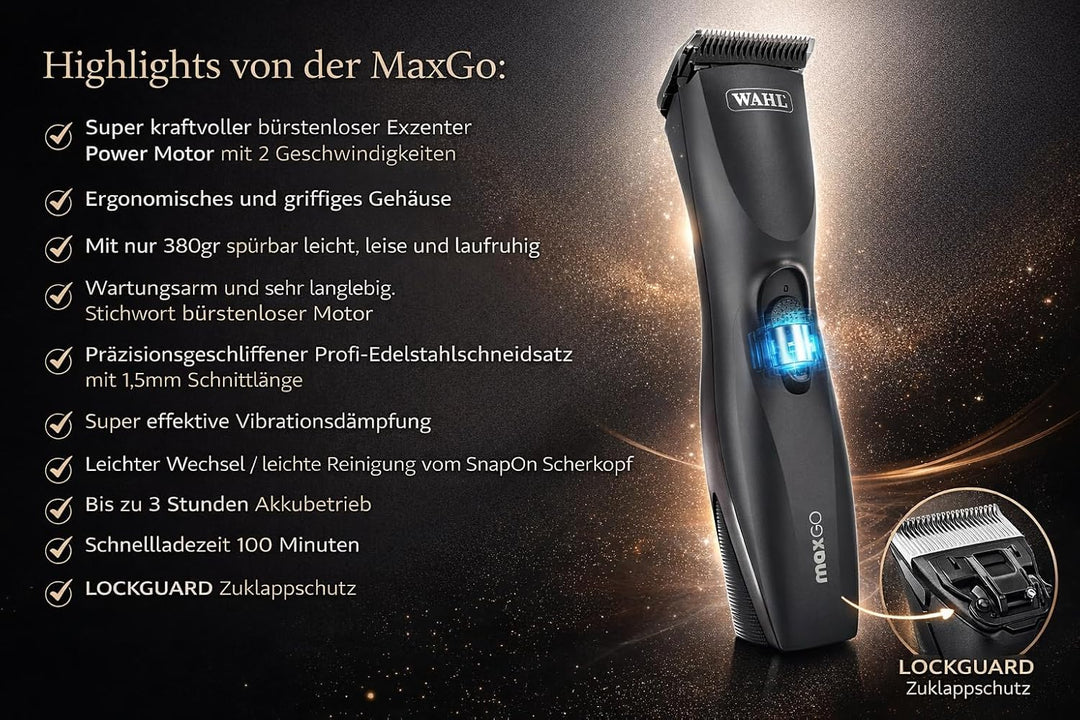 Moser Rotschopf24 Edition: Profi Schermaschine + acht Metallaufsätze! Sehr Gute Qualität!!
