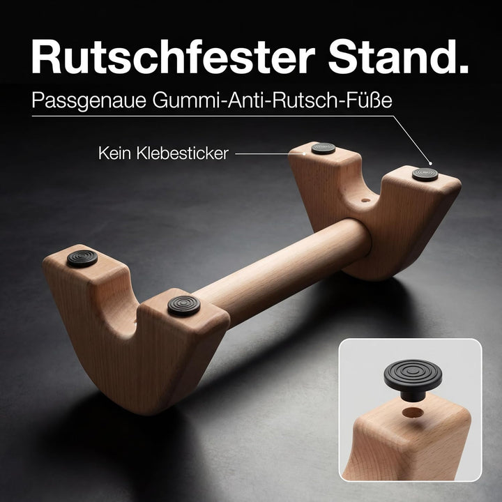 Liegestützgriffe extra lang - Transportable mini Parallettes - einfach verstaubare Handstand Griffe