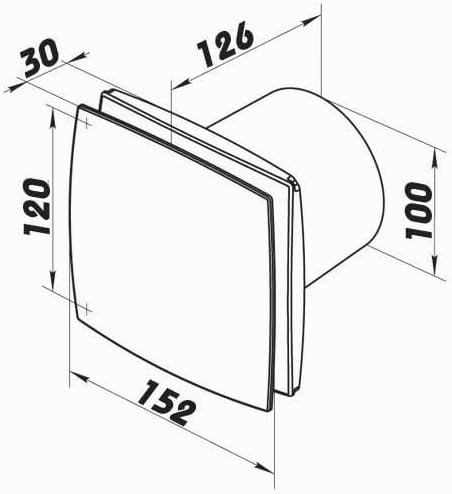 Badlüfter mit 12V Motor Dalap 100 BF 12