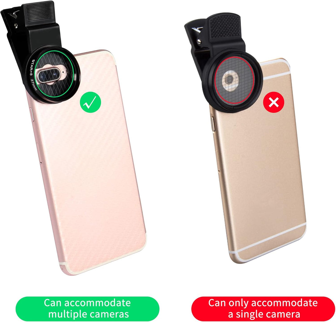 Telefon Kamera Objektiv Kit Sternfilter YACSEJAO 37 mm Sternfilter Optisches Glas 8 Punkte Starburst