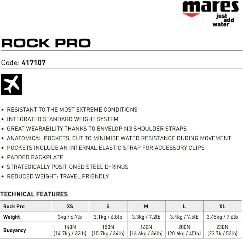 Mares Rock Pro Tarierjacket XL, XL