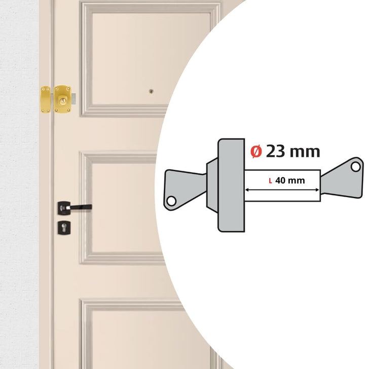 Rindleder 67600 vrx-45/SC Zyklop Riegel, beige, 67603-40/SC Doppelzylinder 40 mm Bronze, Doppelzylin