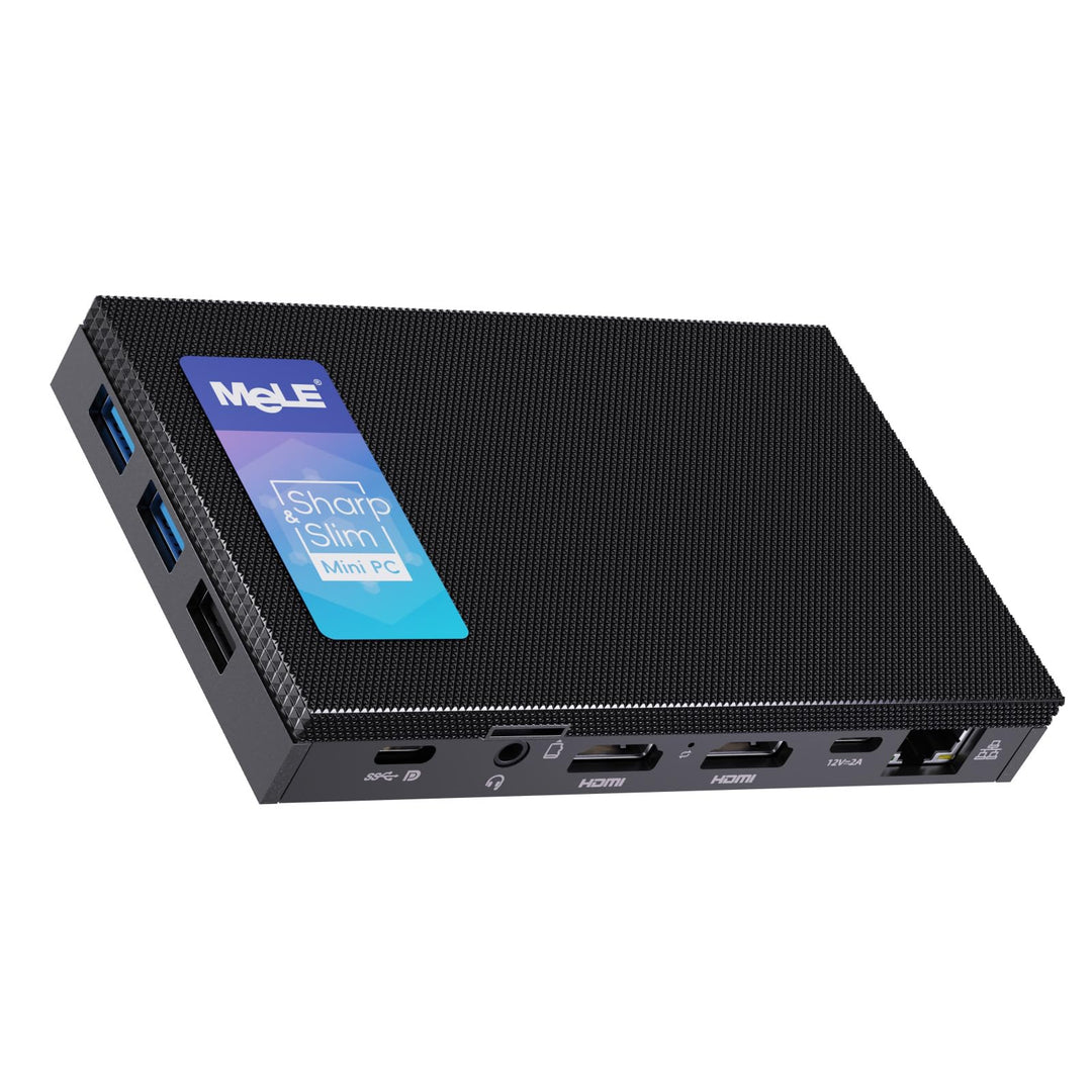 MeLE Mini PC Lüfterloser Quieter4C N150(4C/4T, bis zu 3.6Ghz) USB-C Display 16GB RAM 512GB Speicher