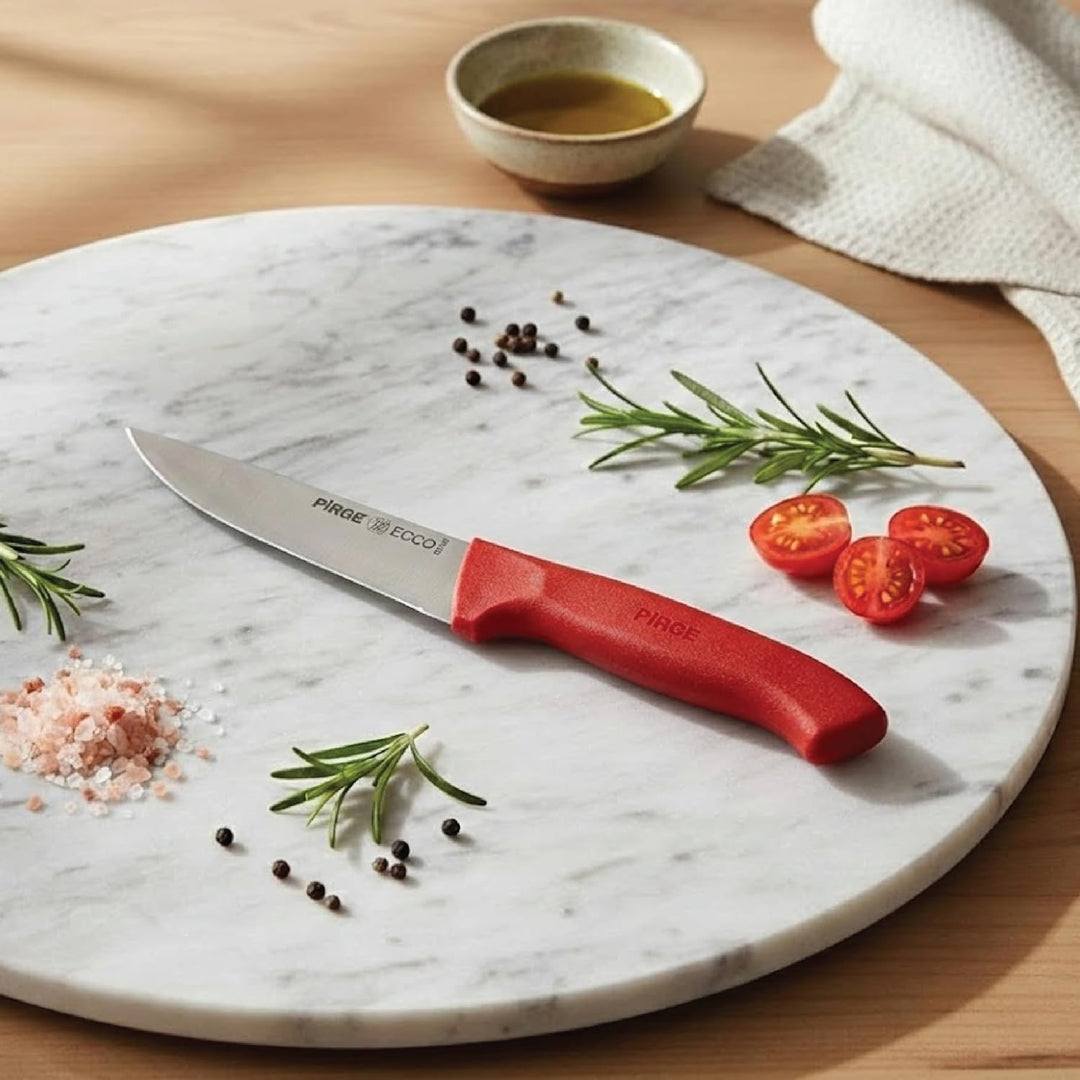 Pirge Ecco Metzgermesser 25 cm Rot Schlachtermesser - Fleischermesser - Stechmesser - Exzellenter Sc
