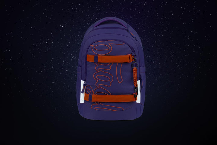 Baagl Schulrucksack Set Mädchen Teenager 3 Teilig Skate MAX 30 l - Orange | Skateboard Rucksack, erg