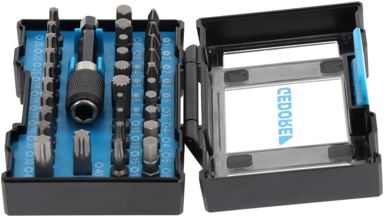 GEDORE Bit-Box Industrie, 32-teilig, Bit-Set mit Bit-Halter und Schraubendrehereinsätzen, 1/4", 6,3