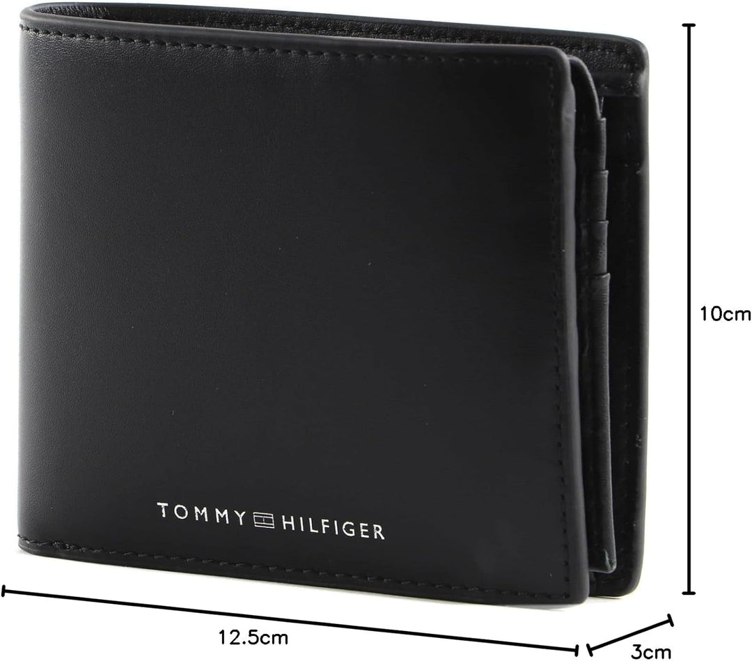 Tommy Hilfiger Herren Portemonnaie TH Modern Leather CC Flap & Coin Klein , Schwarz (Black), Einheit