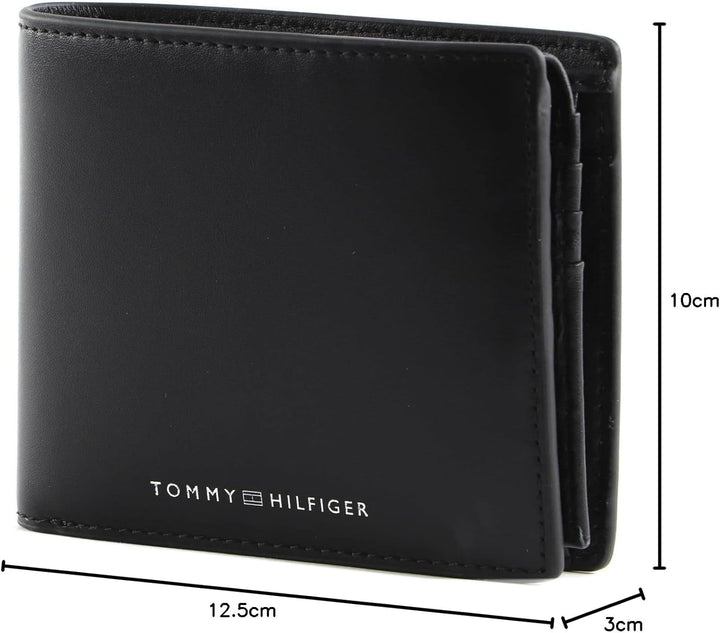 Tommy Hilfiger Herren Portemonnaie TH Modern Leather CC Flap & Coin Klein , Schwarz (Black), Einheit