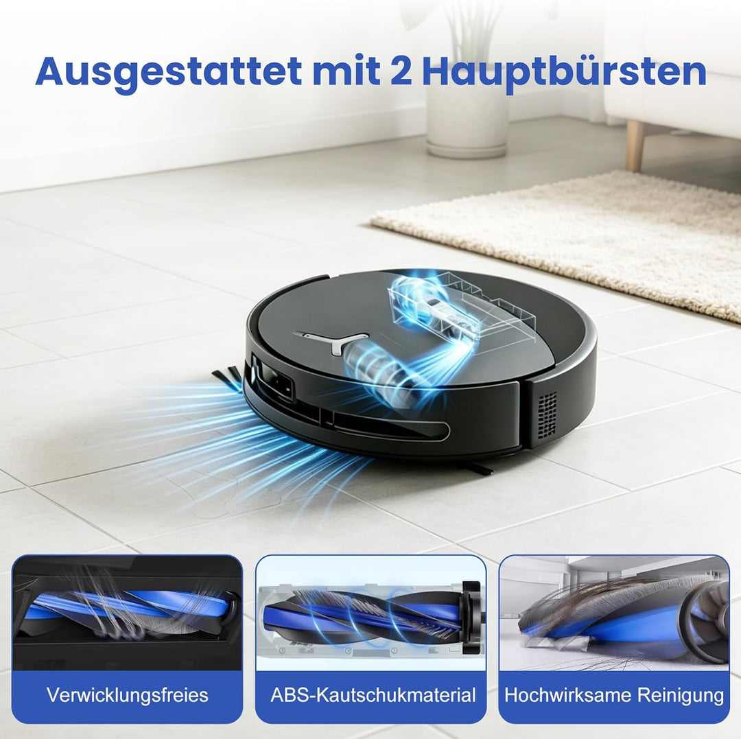 Alloytool 25 Stück Zubehör für ECOVACS DEEBOT T90 Omni/T90 PRO Omni/X12 Pro Omni–Enthält 2 Hauptbürs