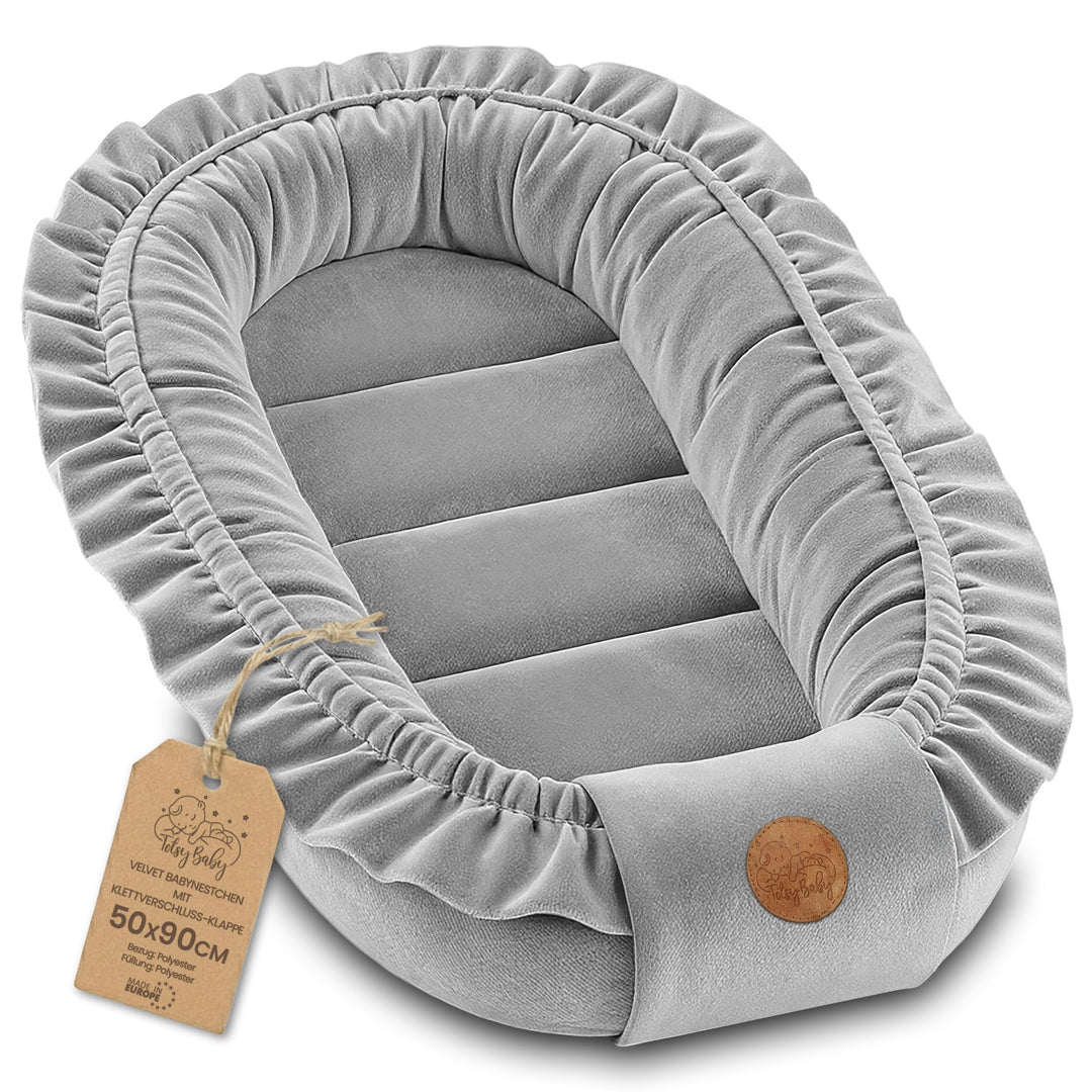 Nestchen Baby - Babynestchen Neugeborene Minky Babynest für Kinderbett Vielseitiges tragbar Nest kus