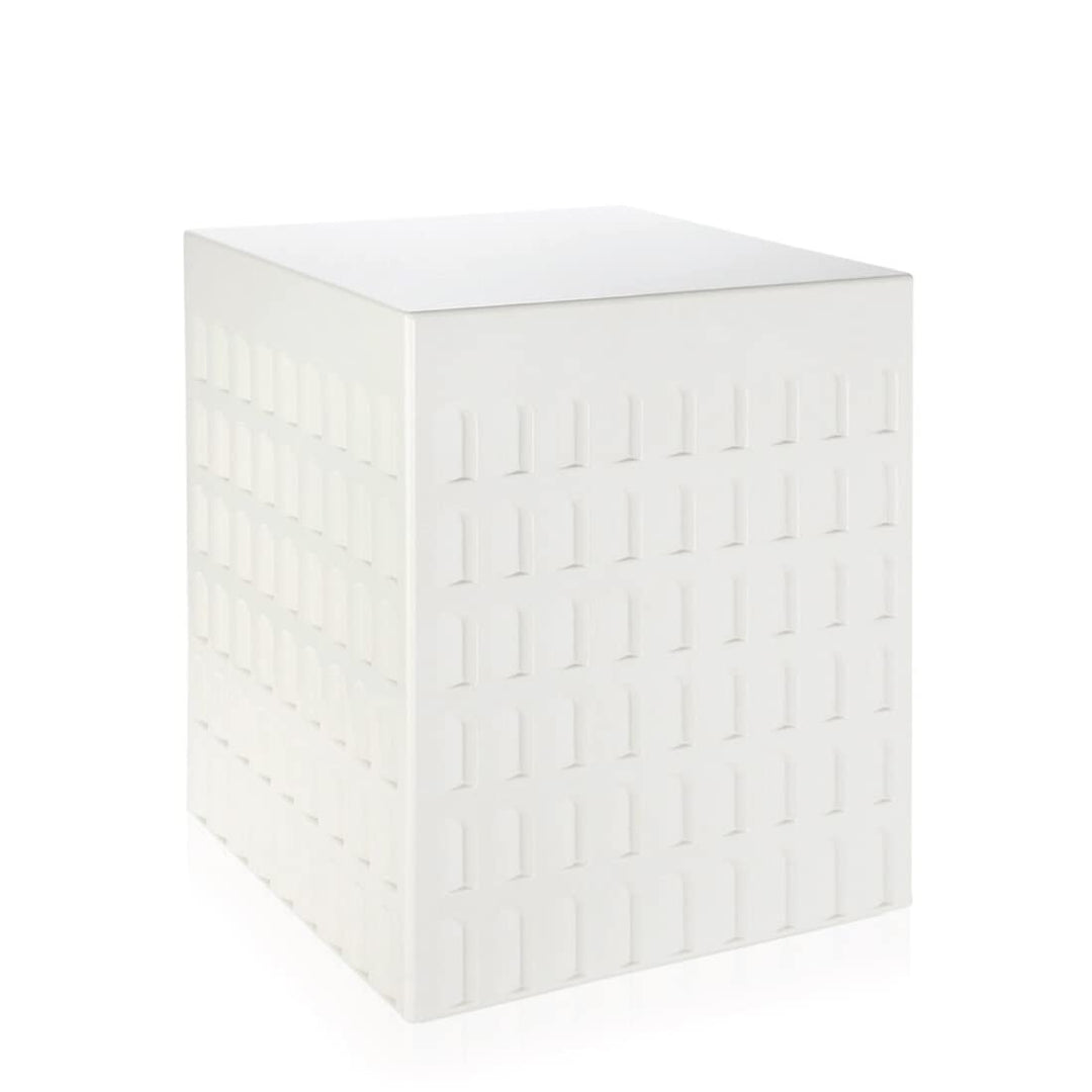 Kartell EUR, Hocker, 36 x 36 x H 45 cm Weiss, Weiss