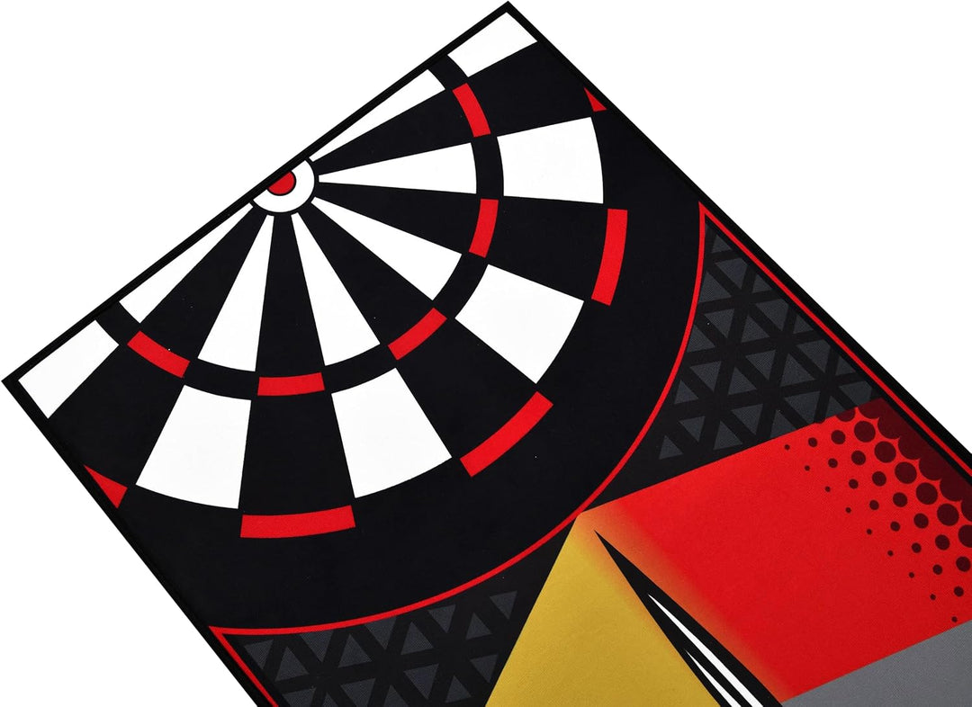ONE80 Dart Poly Dart Mat Dartteppich incl. Oche Tape rutschfeste gummierte Unterseite 310x70 cm Dart