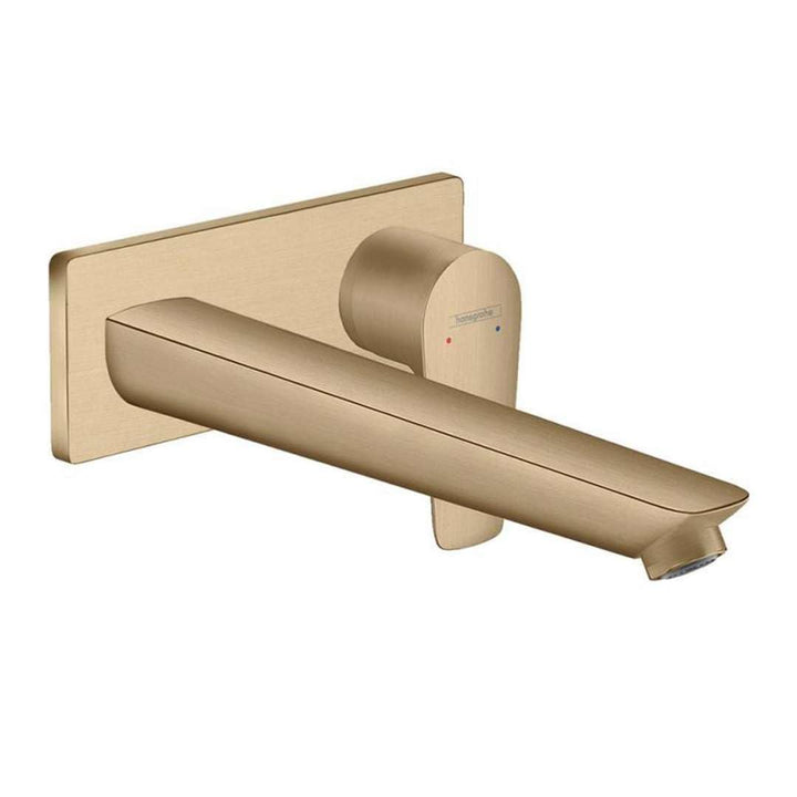 hansgrohe Wasserhahn Talis E Unterputz (Armatur mit Auslauf Länge 225mm für Wandmontage) Brushed Bro