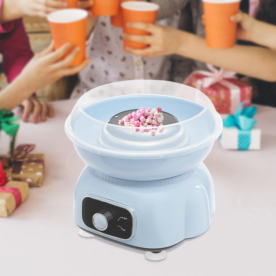 Zuckerwattemaschine für zuhause, mit zehn Bambusspiesschen und einem Löffel, Höhe 23 cm, 500W Zucker