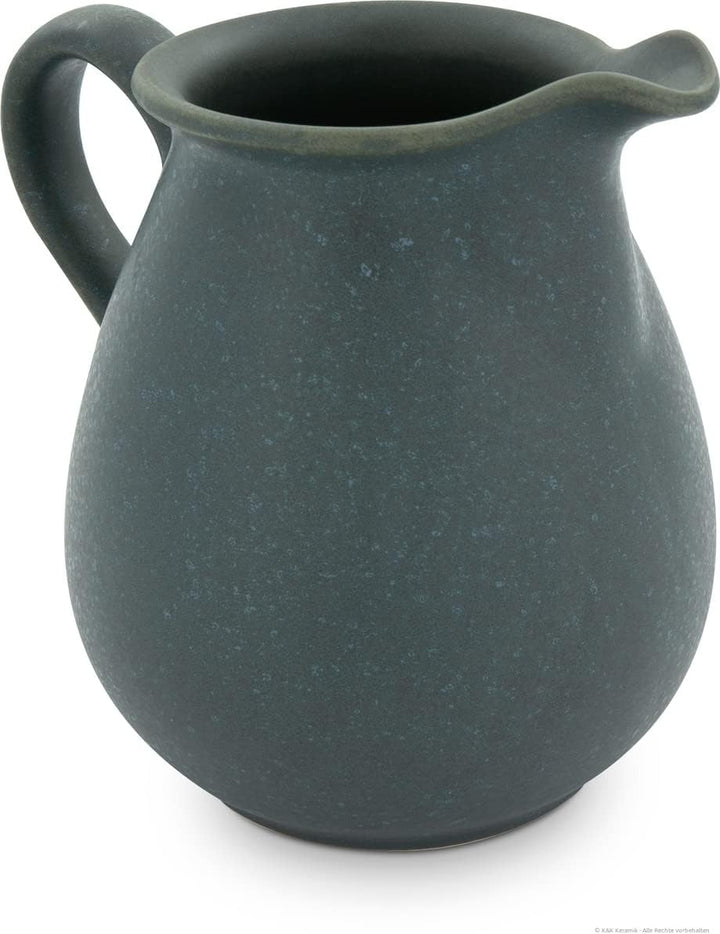 Bunzlauer Keramik grosser bauchiger Krug 2 Liter Ø21,0cm, H=19,5cm, Dekor ZIELON