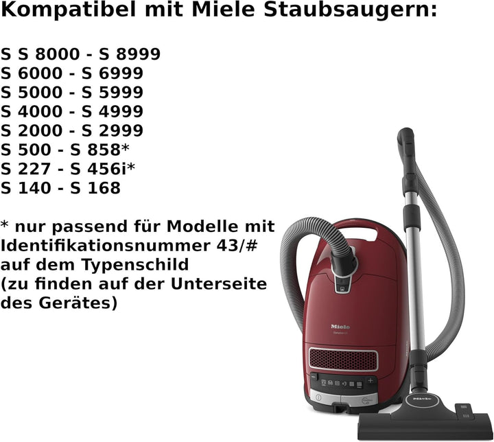 LeaBen Set Teleskoprohr Saugrohr + Handgriff + Parquet Düse kompatibel mit Miele Staubsauger C1, C2,