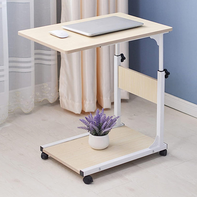 SanBouSi 2 Ebenen Pflegetisch Beistelltisch Couchtisch Sofatisch mit Rollen Mobiler Kaffeetisch Höhe