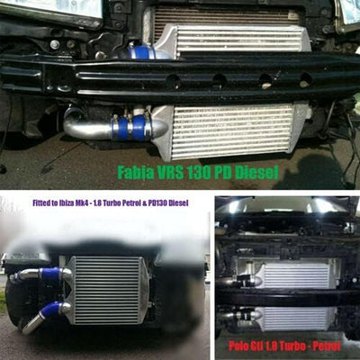 LENJKYYO Ladeluftkühler Intercooler 70MM Seat Sport Aluminium Innenkühler 60PSI für das Ibiza Mk4 da