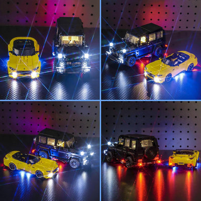 LocoLee Licht Kompatibel mit Lego Mercedes-AMG G 63 & Mercedes-AMG SL 63, Nur Lichter Set - Kein Mod