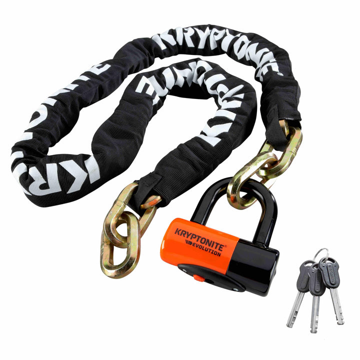 Kryptonite Kettenschloss New York Evolution Series 4 DISC Lock (168 cm) Schwarz/ Orange, Schwarz/ Or