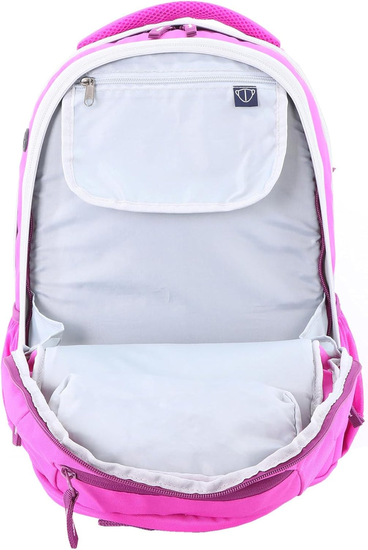 2be Schulrucksack 66320 Ergo School Backpack Fuchsia, Pink Kariert, Einheitsgrösse