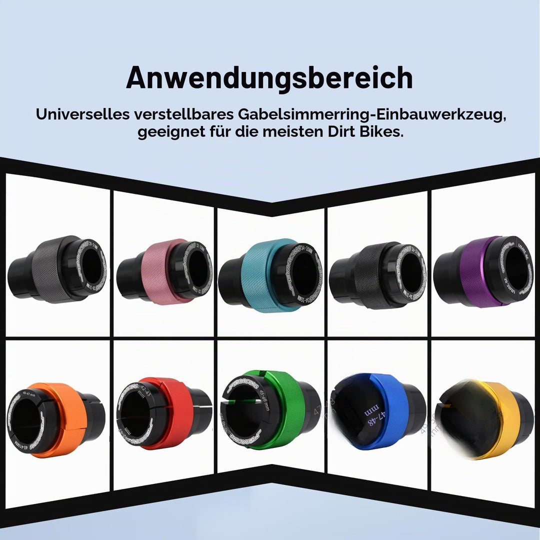 Gabelsimmeringeintreiber 42 mm-43 mm,Universal Motorrad Gabel Werkzeug für Pit Dirt Bike Motocross E