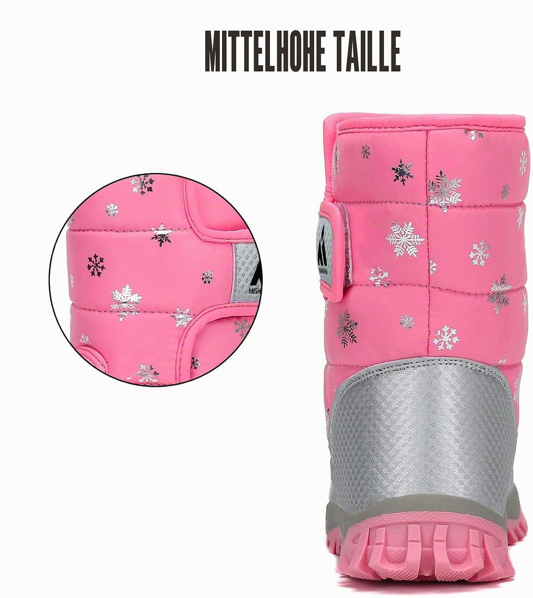 Mishansha Kinder Winterstiefel Jungen Schneestiefel Mädchen Warm Gefütterte Rutschfeste Winter Snowb