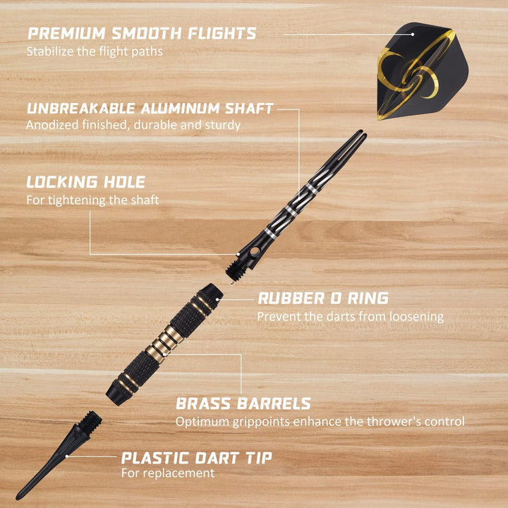 Brovamo Dartscheibe, Dekoratives Dartscheiben-Schrank-Set [12*Soft Tip Darts], Elektronische Dartsch