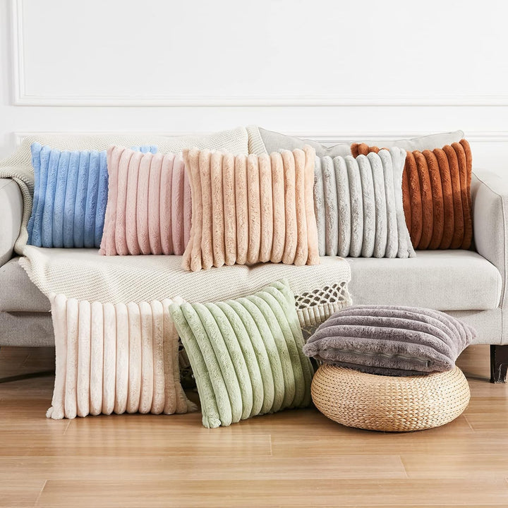 Joyouth 2er Set Doppelseitige Plüsch Samt Kissenbezüge Weiche Künstliche Pelz Kissenbezüge Dekorativ